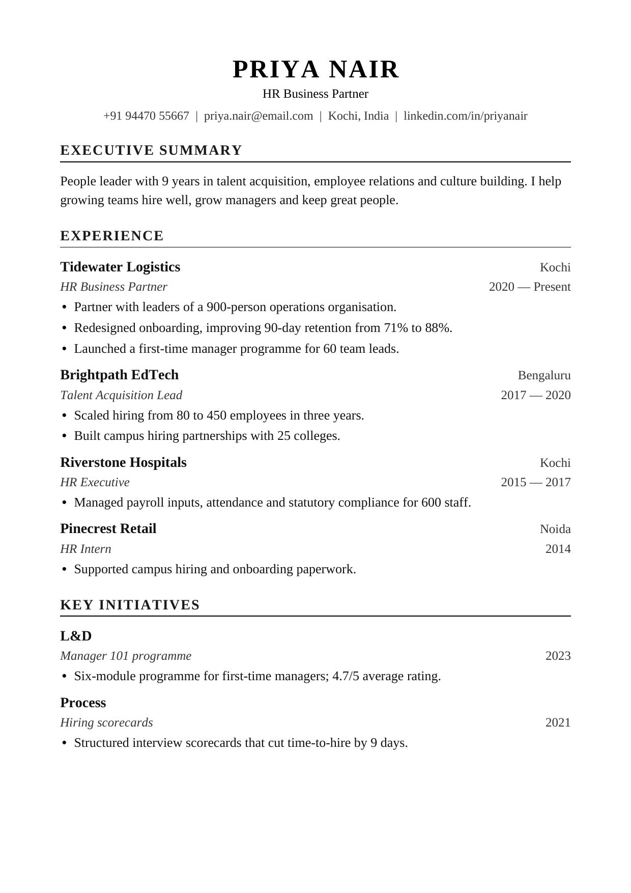 ATS Executive (2 pages) — page 1 preview