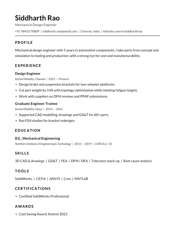 ATS Modern — resume template preview
