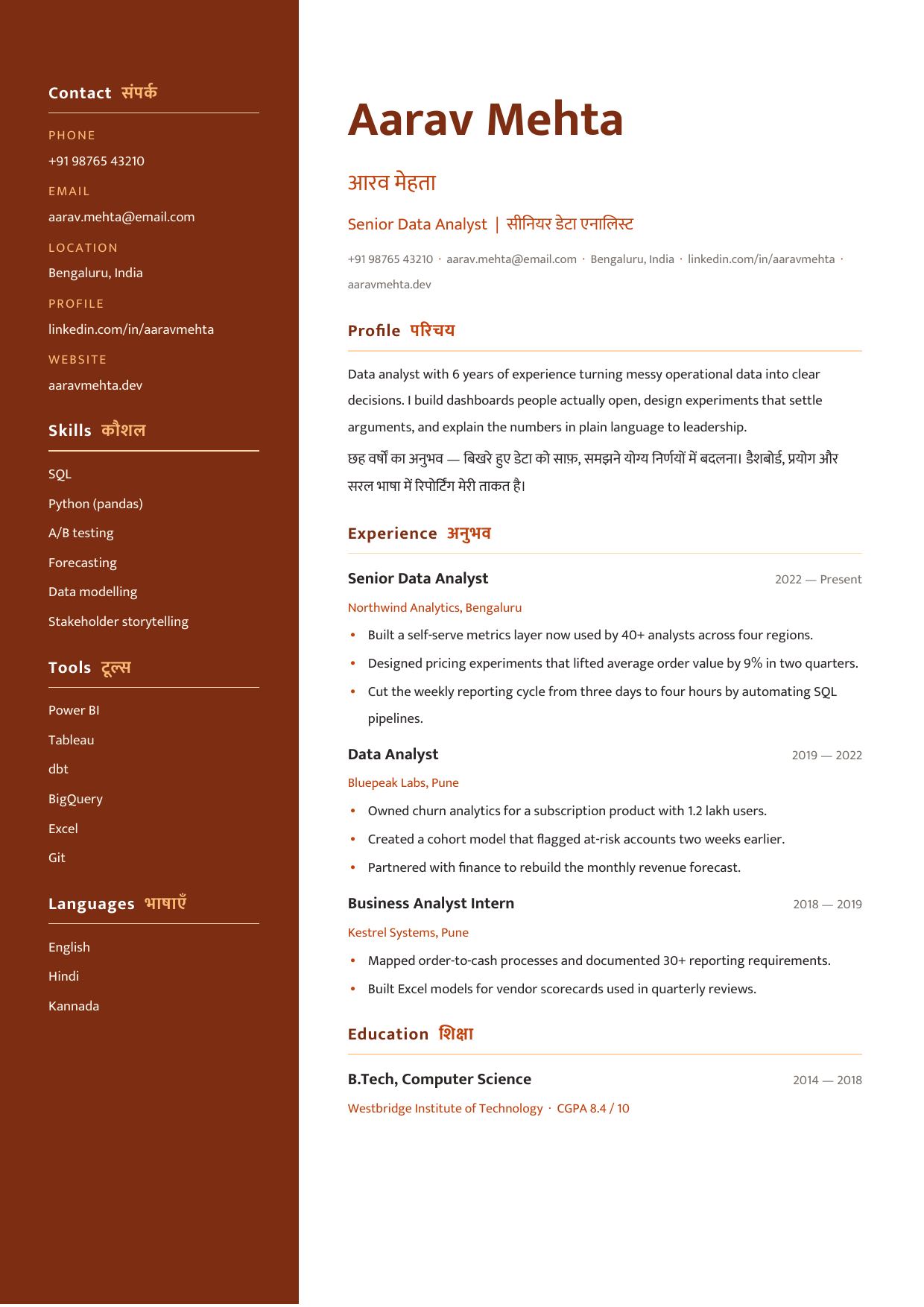 Dwibhasha Data — page 1 preview