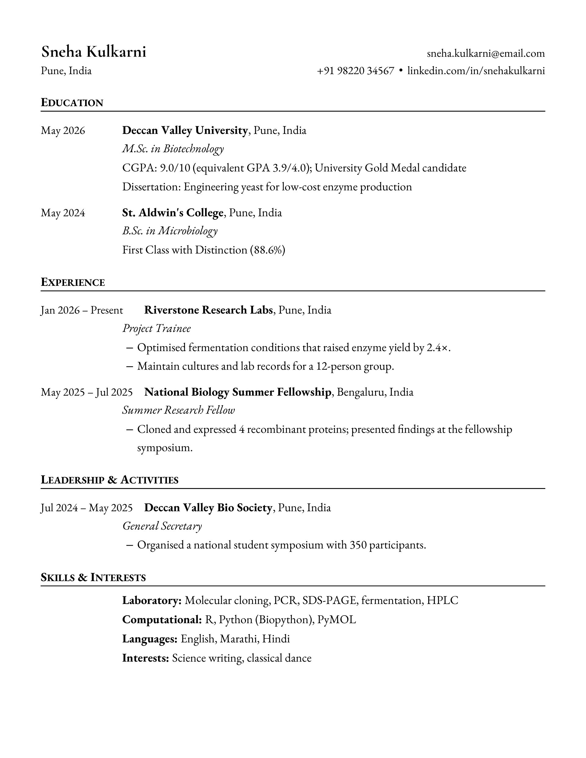 Ivy Scholar Standard — Biology (India) — page 1 preview