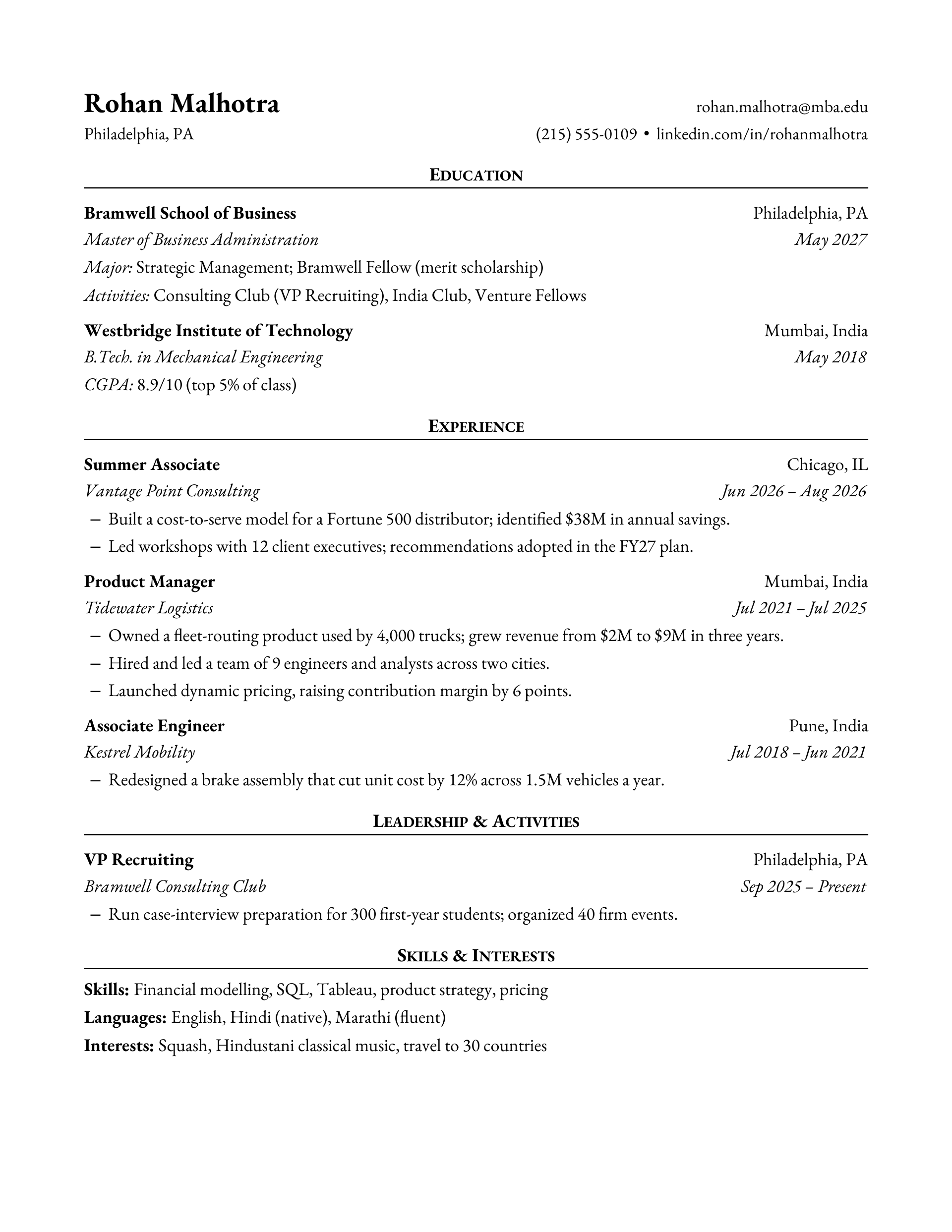 Ivy Maple Line — MBA — page 1 preview