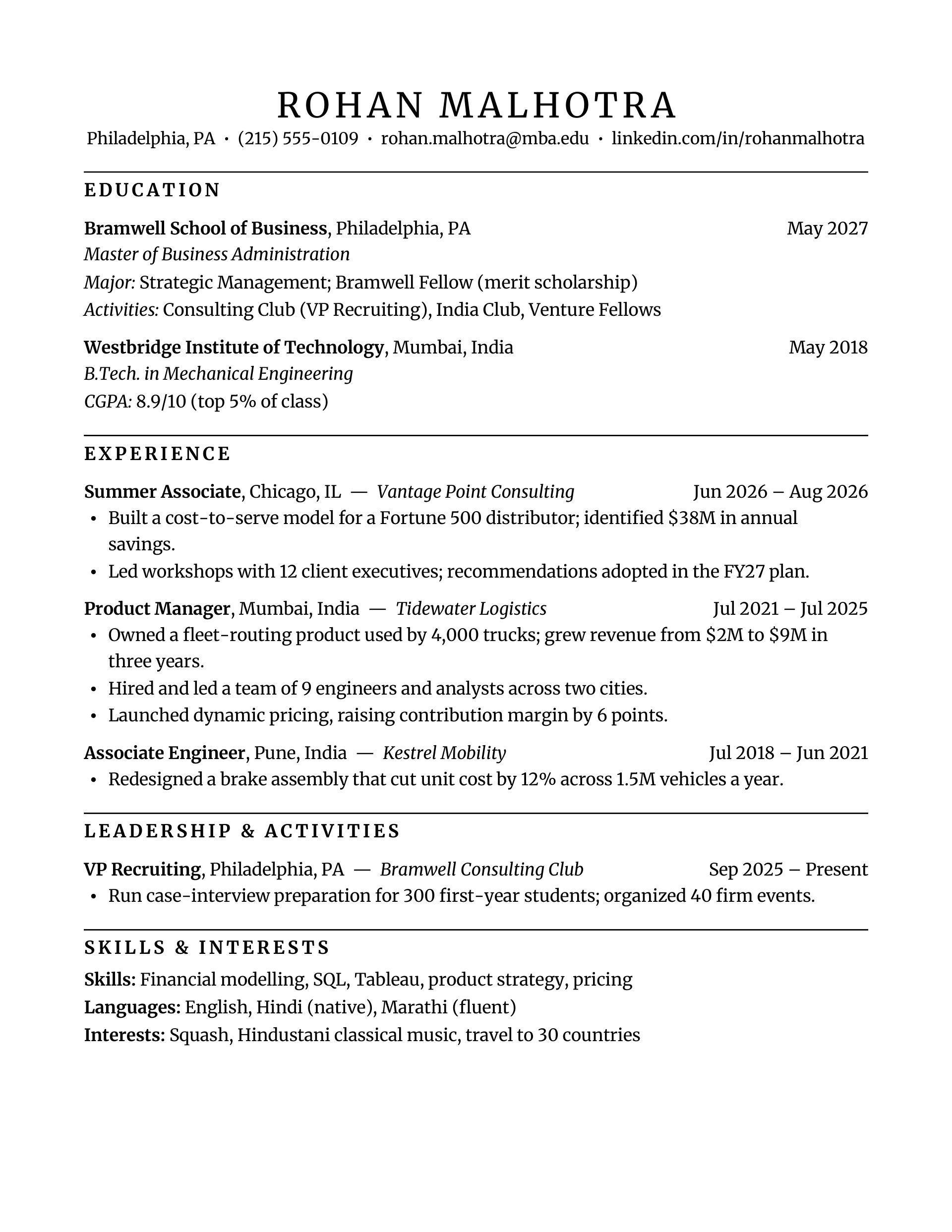 Ivy Classic Line — MBA — page 1 preview
