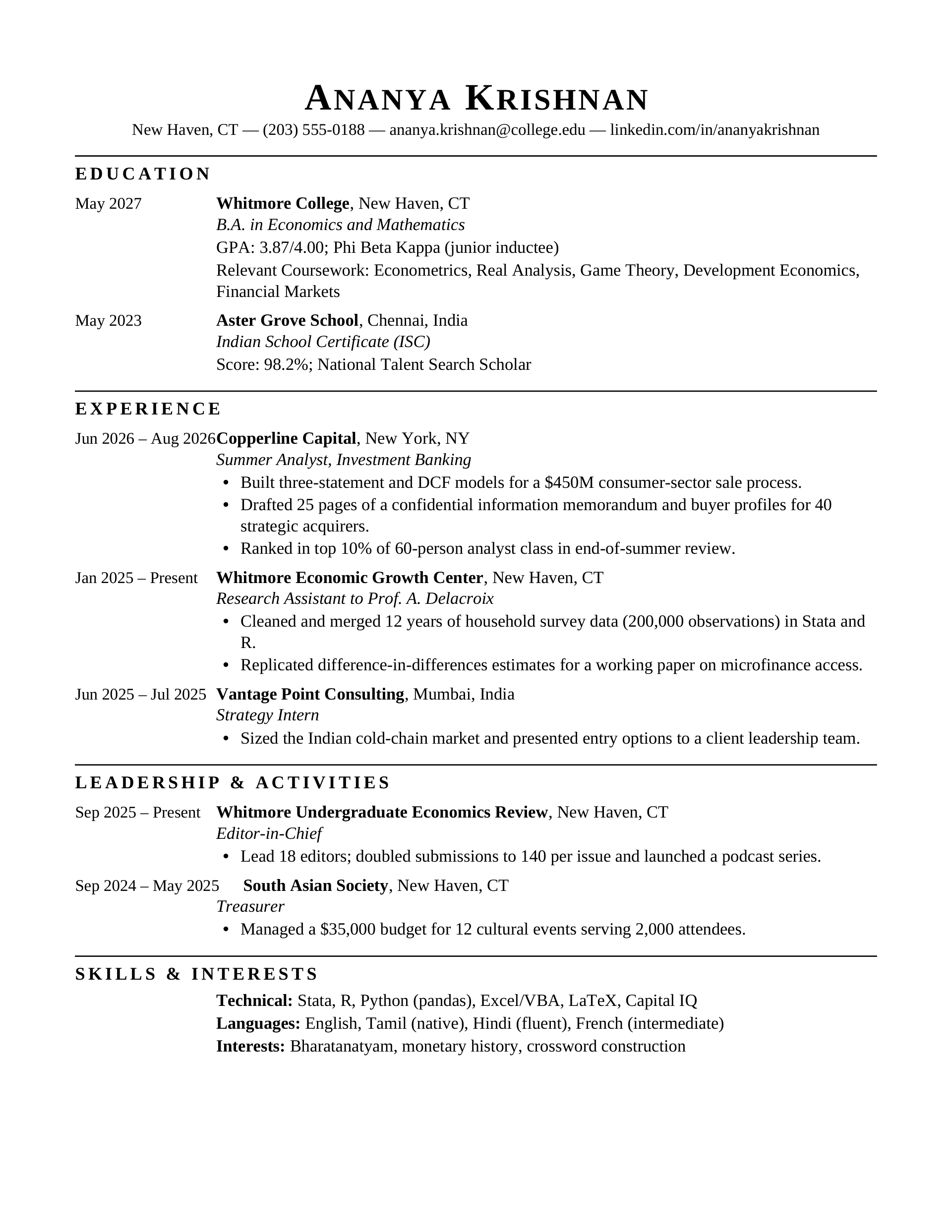 Ivy Old Campus Format — Economics — page 1 preview