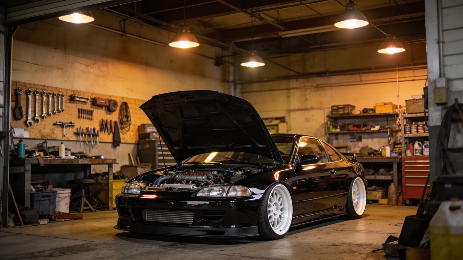 Garage Build — 4K desktop wallpaper preview