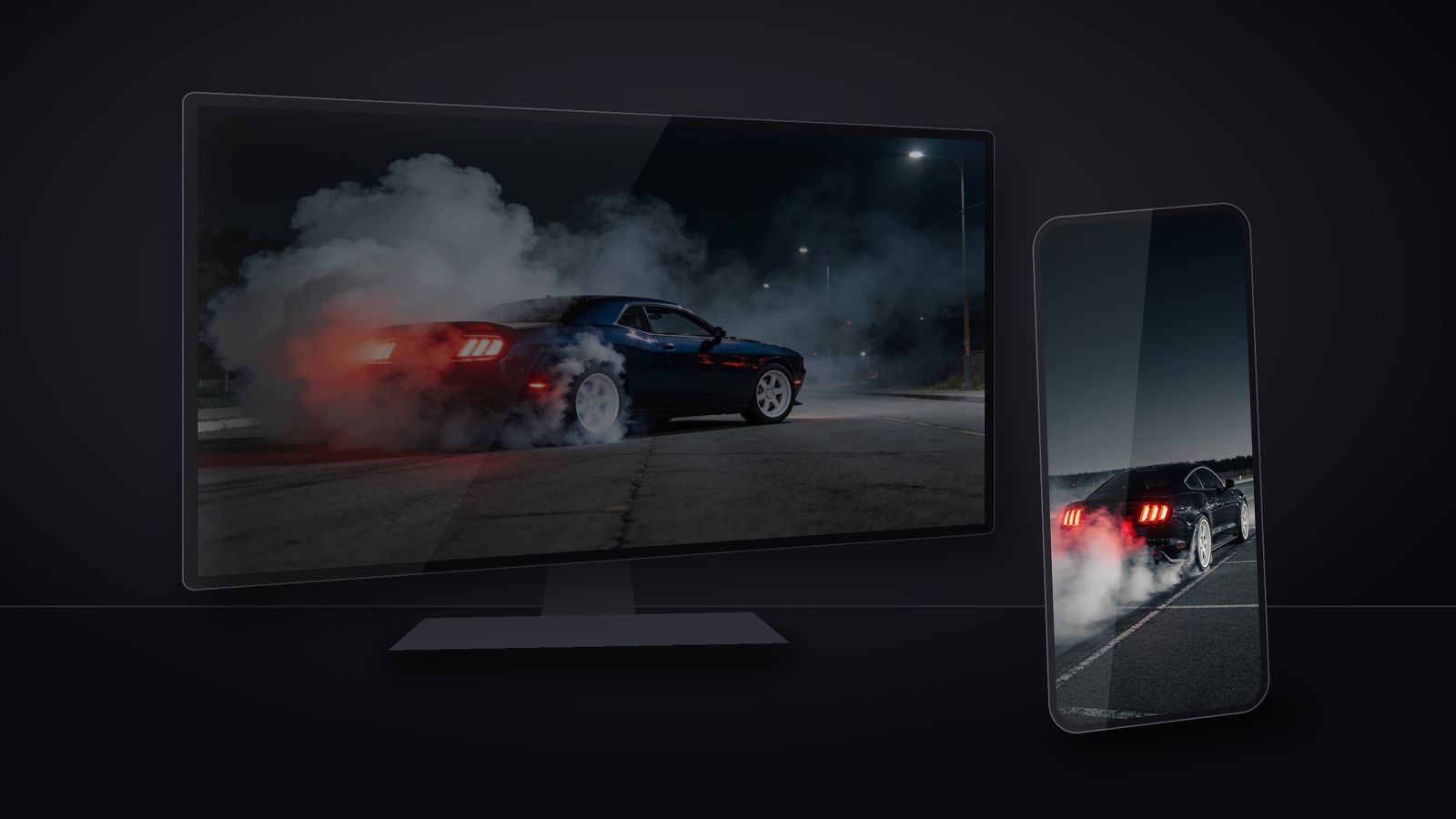 Burnout Boulevard on a phone and a monitor