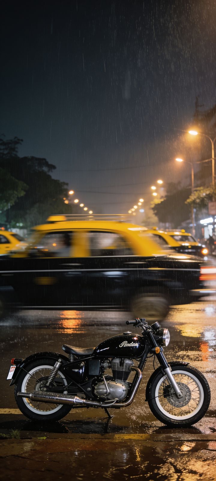Mumbai Monsoon Ride — phone wallpaper preview