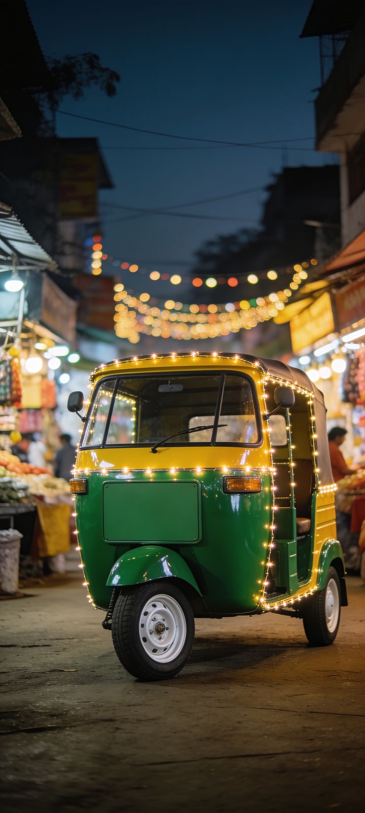 Rickshaw Neon — phone wallpaper preview