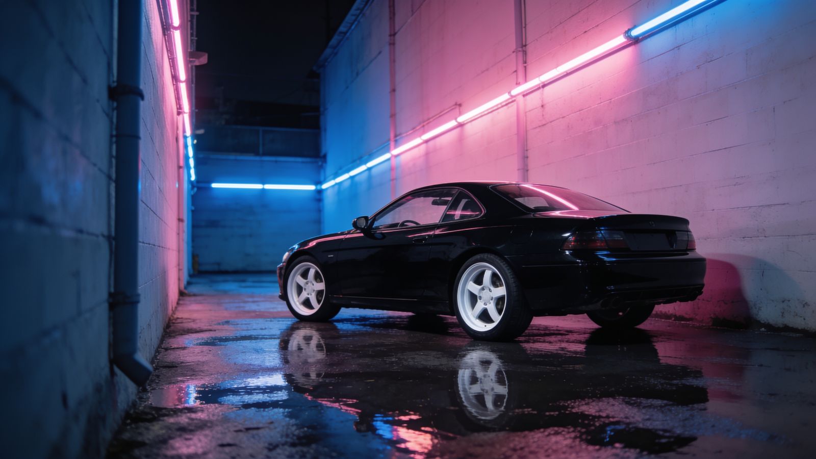 Neon Alley — 4K desktop wallpaper preview
