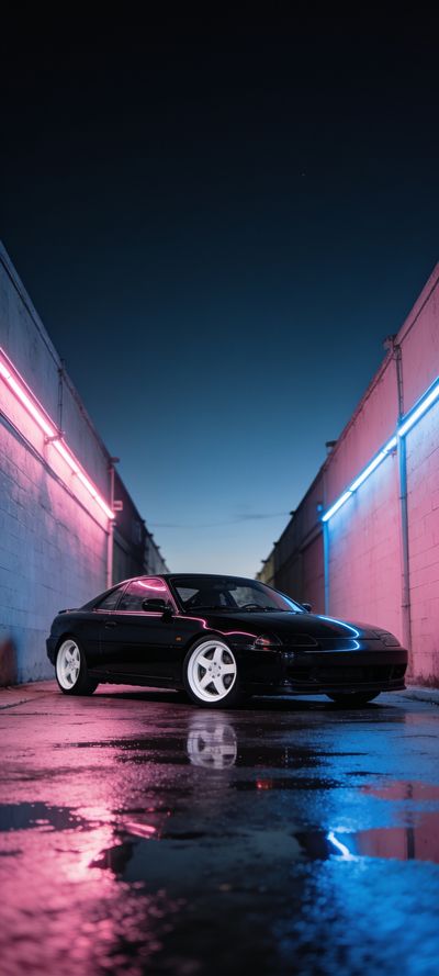 Neon Alley — cars wallpaper preview