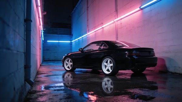 Neon Alley — cars wallpaper preview