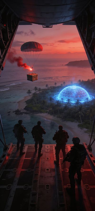 Drop Zone Sunset — gaming wallpaper preview