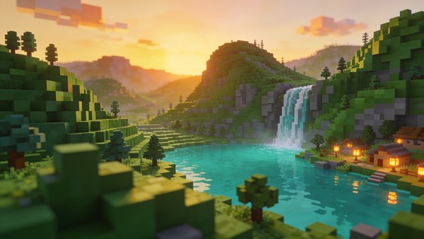 Voxel Valley — gaming wallpaper preview