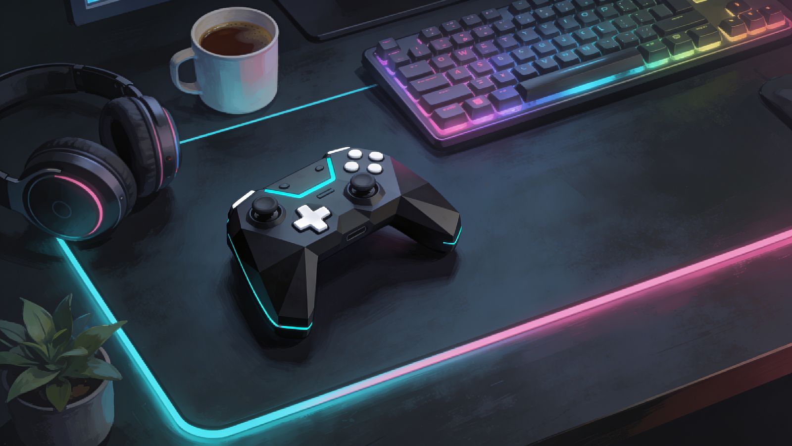 Desk of Champions — 4K desktop wallpaper preview