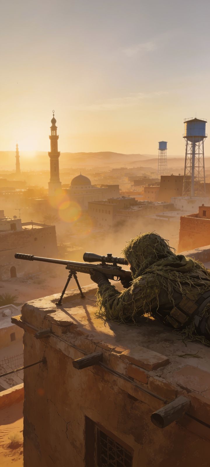 Rooftop Watch — phone wallpaper preview