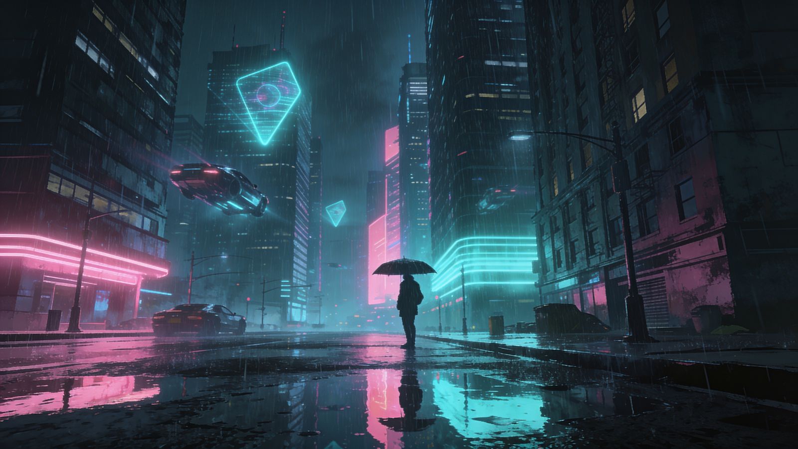 Neon District — 4K desktop wallpaper preview