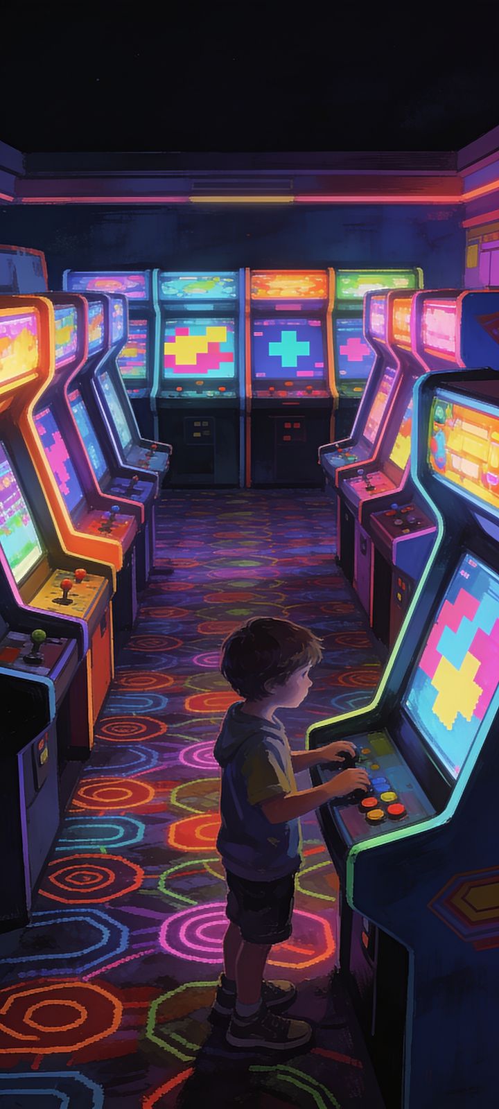 Arcade Nights — phone wallpaper preview