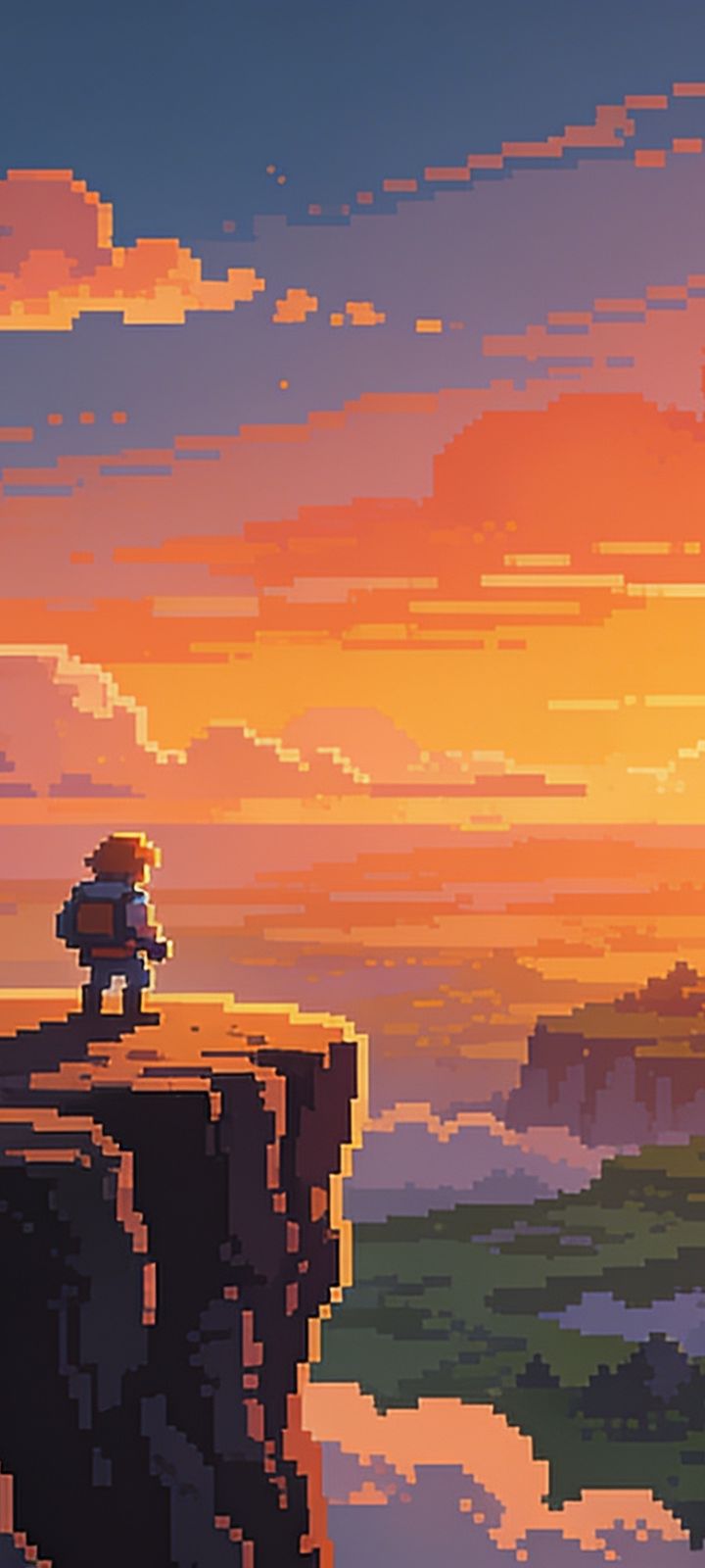 Pixel Hero — phone wallpaper preview