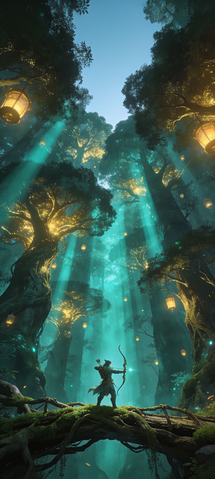 Elven Forest — phone wallpaper preview