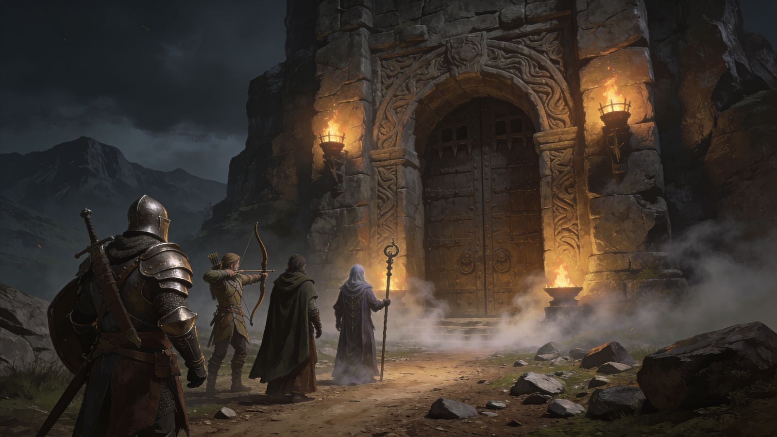 Dungeon Gate — 4K desktop wallpaper preview